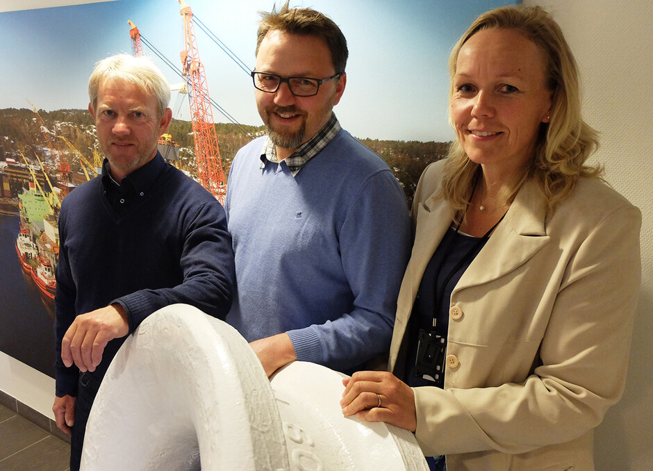 Adm. dir. Øyvind Boye, prosjektleder Åsmund Knutson og seniorrådgiver Marie Borgen i AS Nymo.